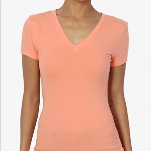 Medium Pink Favorite V-neck Top GAP